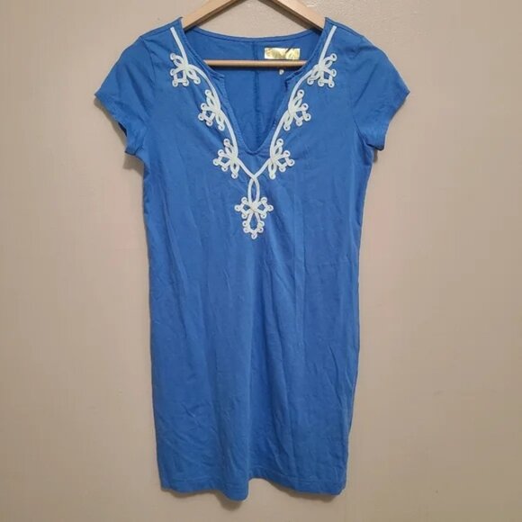 🌸Lilly Pulitzer🌸 EUC Brewster T-Shirt Dress in Bay Blue Size S - Picture 2 of 8